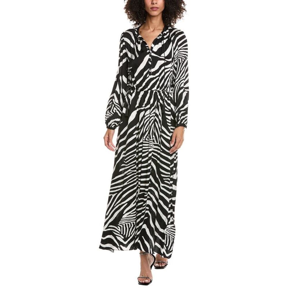 The Kooples Womens  Zebra Maxi Dress, Black